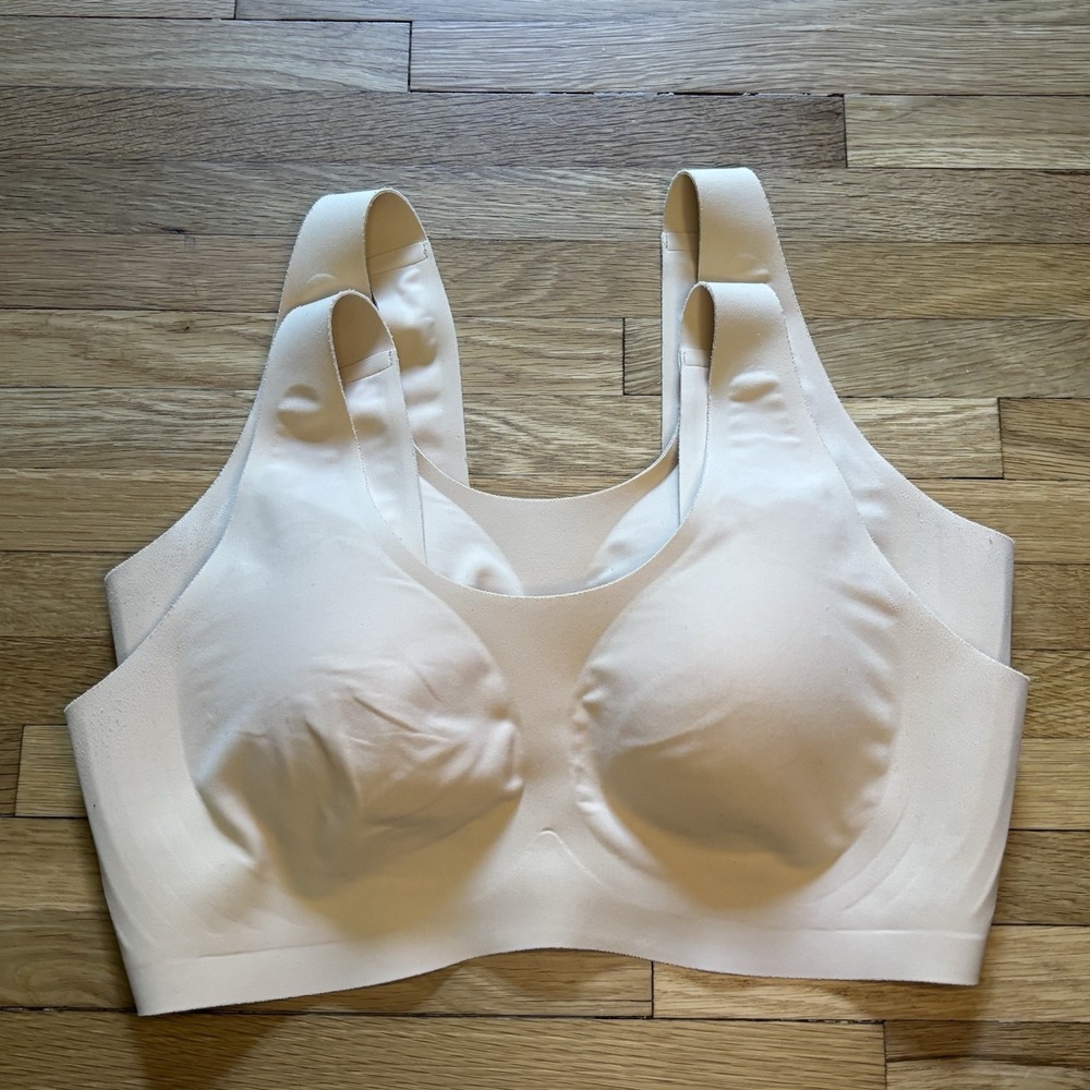 Amoena LINDA SB 44811 Wire Free Bra Bundle Pocketed Mastectomy Sand Nude Medium